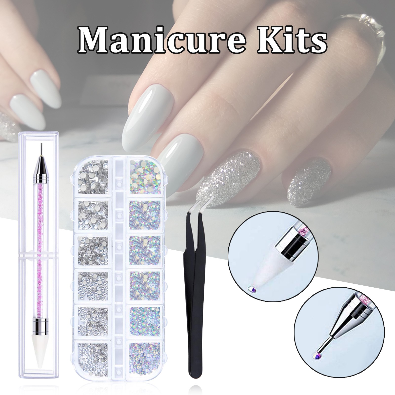 Self-adhesive Gluing Nails/Clothing for Rhinestones for Crystal Gemstones 